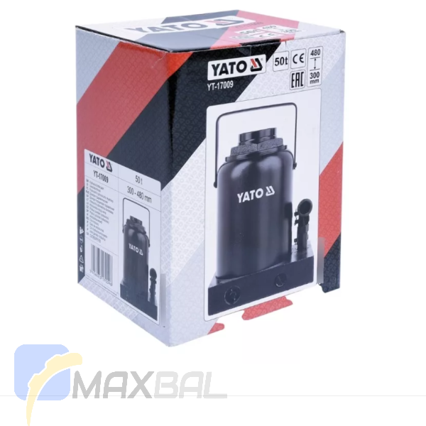Gata hidráulica de botella YATO YT-17009. 50 toneladas de capacidad, - Imagen 2